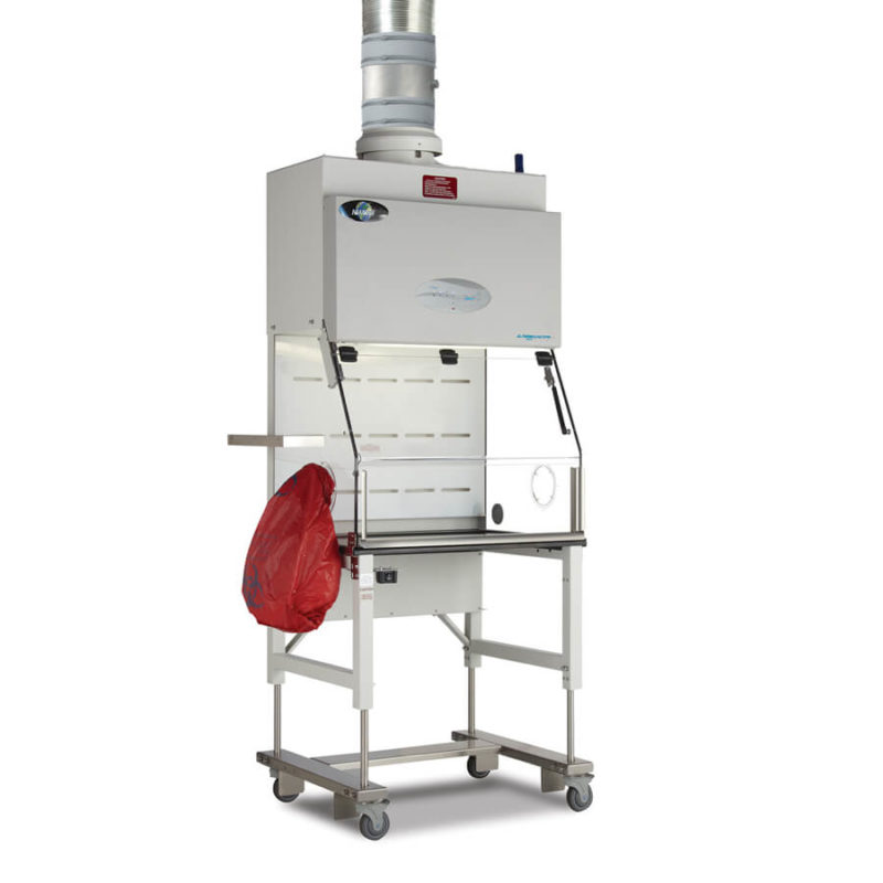 NU 813 300 left base exhaust 800x800 - NuAire LabGard&reg; NU-813 Class I Containment Ventilated Enclosure (CVE) 3'