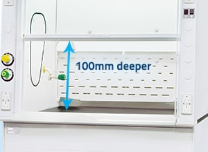 generous inner work depth min - Esco Frontier&reg; Acela Mining Fume Hood